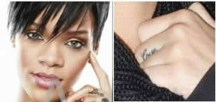 Rihanna’s Love Tattoo on Her Finger