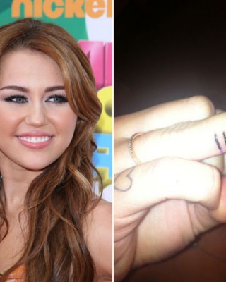 Miley Cyrus’ Equal Sign Tattoo on Her Finger