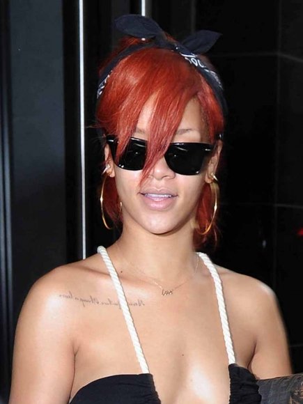 Rihanna’s Chest “Always a Lesson, Never a Failure” Tattoo