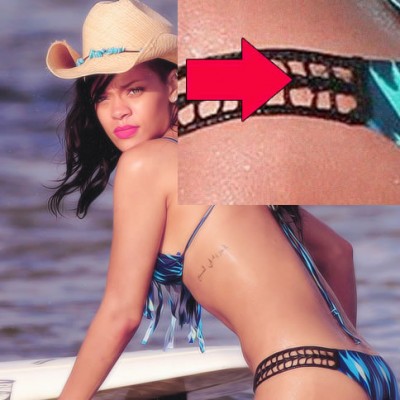 Rihanna Flashes New Mystery Tattoo in Teeny Bikini Pictures