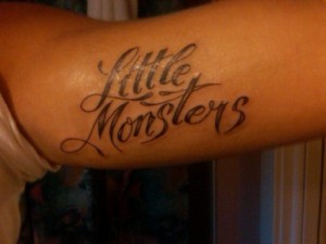 Lady Gaga Fan Little Monsters Tattoo
