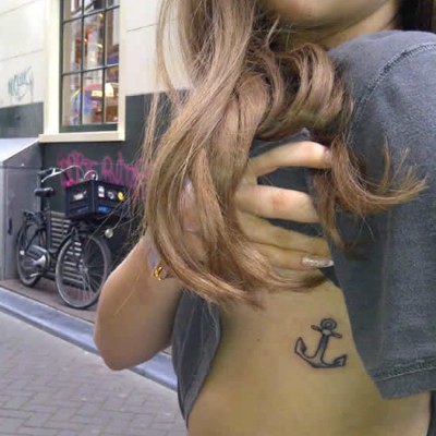 Lady Gaga’s Side Anchor Tattoo