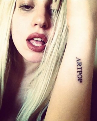 Lady Gaga’s “ARTPOP” Arm Tattoo