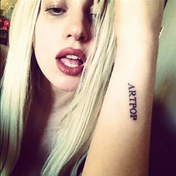 Lady Gaga’s “ARTPOP” Arm Tattoo