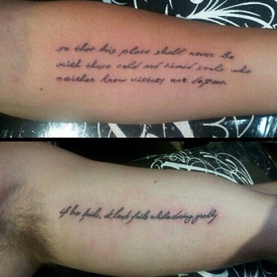 Liam Hemsworth Debuts New Tattoo Matching Miley’s Roosevelt Quote