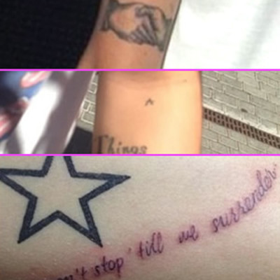 Harry Styles’ Handshake, Surrender Quote, & “A” Tattoos on His Arm