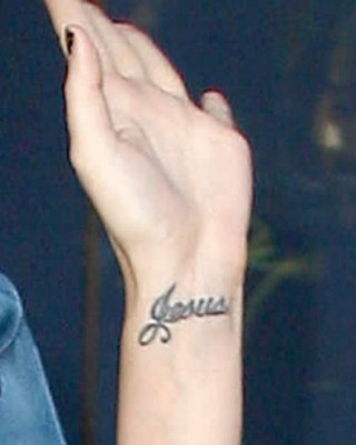 Katy Perry’s Wrist “Jesus” Tattoo