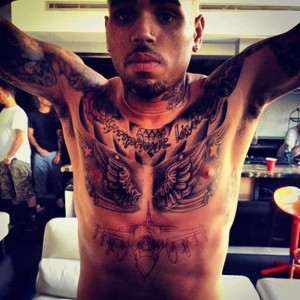 Chris Brown Fighter Jet Tattoo
