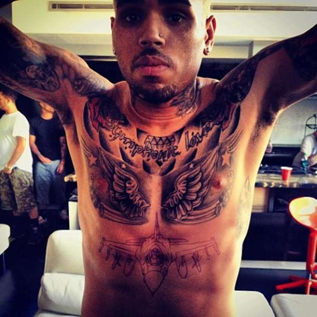 Chris Brown’s Chest & Abdomen Tattoos
