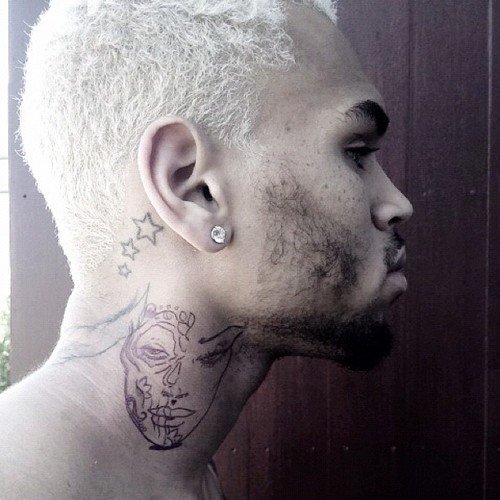 Chris Brown is Getting a New Neck Tattoo of a Woman’s Face