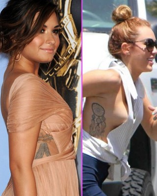 Tattoo Face-off: Miley Cyrus vs. Demi Lovato – Who’s Got the Better Tat?