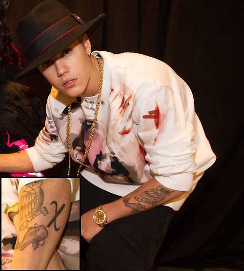 Justin Bieber Koi Fish Tattoo