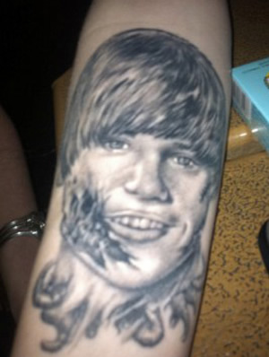 Justin Bieber Zombie Tattoo