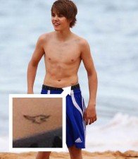 Justin Bieber Bird Tattoo