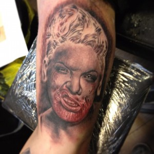 Sacry Zombie Pink Fan Tattoo