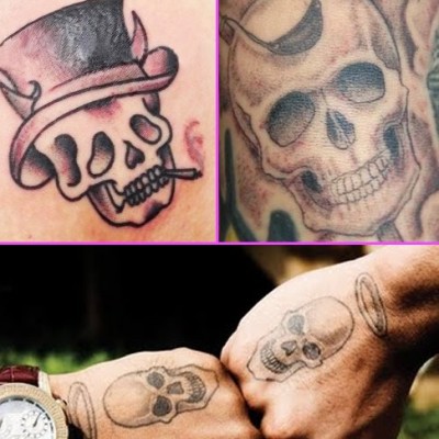Tattoo Face-off: The Skull Tattoos of Chris Brown and Zayn Malik.  Who’s is best?
