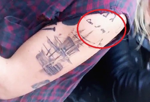 Harry Styles Can I Stay Tattoo