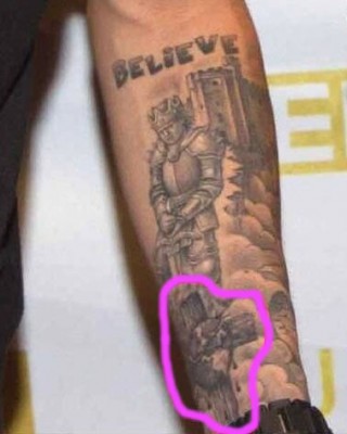 Justin Bieber’s Cross Tattoo Half Sleeve Addition