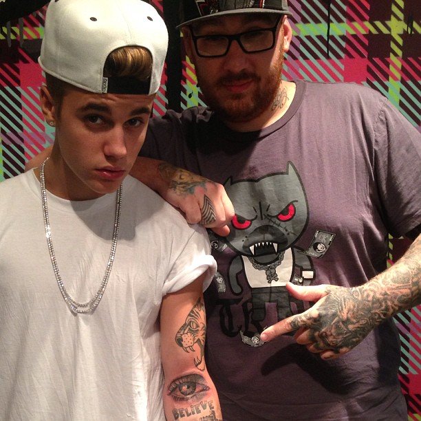 Justin Bieber Eye Tattoo