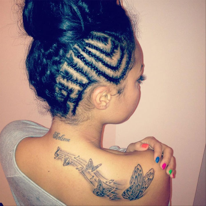 Little Mix’s Leigh-Anne Pinnock Has a Sweet Butterfly Tattoo on Her Back