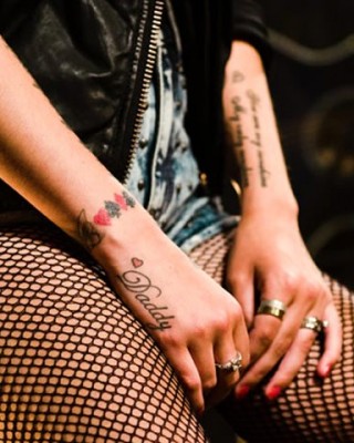 Cher Lloyd’s Playing Card Suits Tattoo