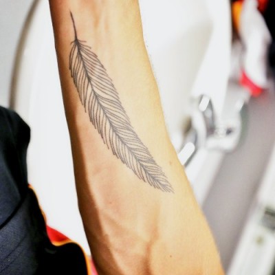 Liam Payne’s Feather Tattoo on His Arm