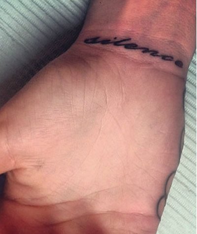 Cara-Delevingne-silence-wrist-tattoo