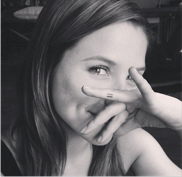 Sophia Bush Copies Miley Cyrus’ Equal Sign Tattoo on Her Finger