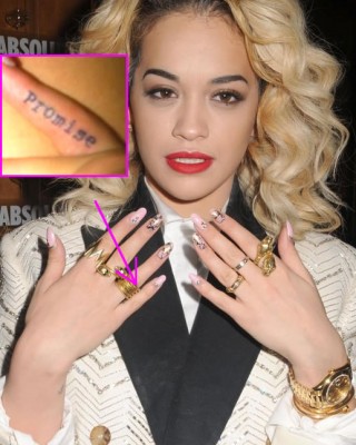 Rita Ora’s Clever Pinky “Promise” Tattoo