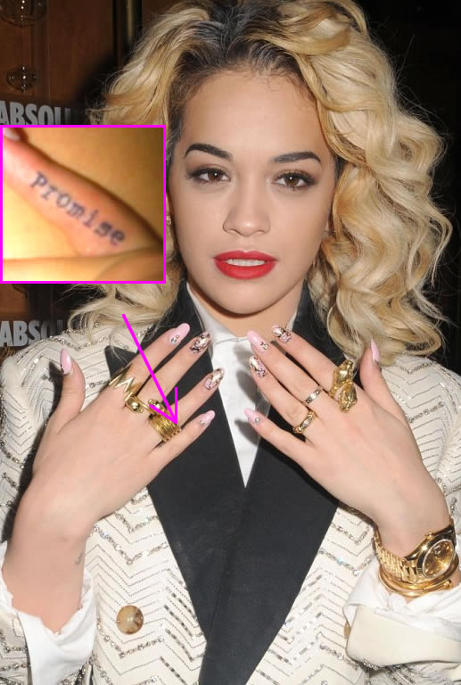 Rita Ora’s Clever Pinky “Promise” Tattoo
