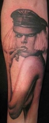 tattoo of lady gaga portrait