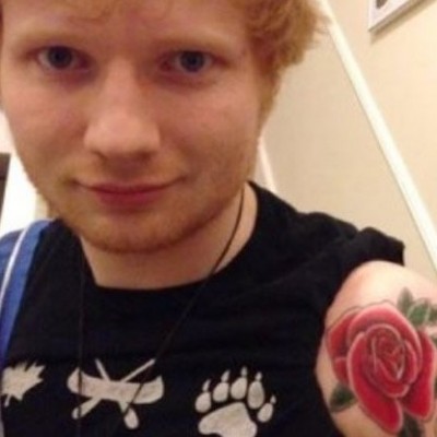 Ed Sheeran Celebrates the Holidays With New Red Rose Tattoo on His Arm