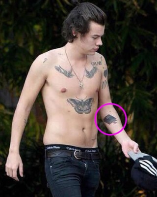 Harry Gets “Silver Spoon” Arm Tattoo and Covers Up “Things I Can’t” Tat With Bible Image