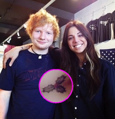 Guess Which Female Pop Star Shares a Matching Tattoo With Singer Ed Sheeran?