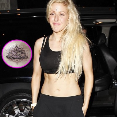 Ellie Goulding Gets Intricate Lotus Flower Tattoo on Her Ribcage
