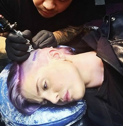 Yes, Kelly Osbourne Got a Tattoo on the Side of Her Head…