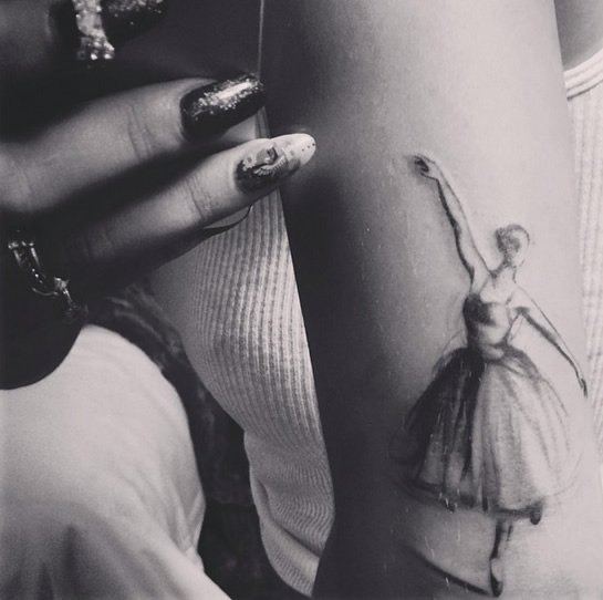 Rita Ora Reveals New Ballerina Tattoo on Her Tricep