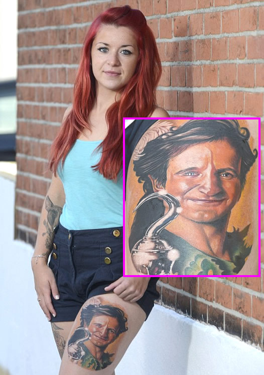Robin Williams Fans Pay Tribute to Late Actor With Huge Portrait Tats