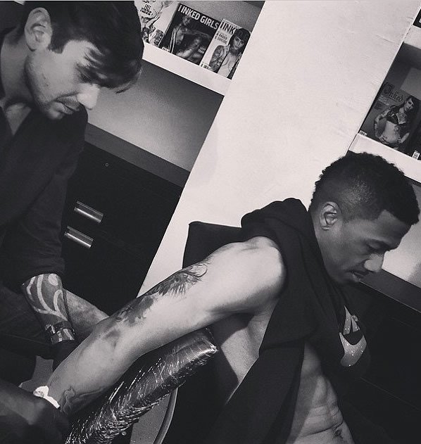 Nick Cannon Gets Yet Another Big Tattoo Following Mariah Carey Split