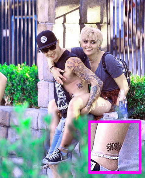 Paris Jackson's Latest Tattoo is of Boyfriend Michael Snoddy's Name-  PopStarTats