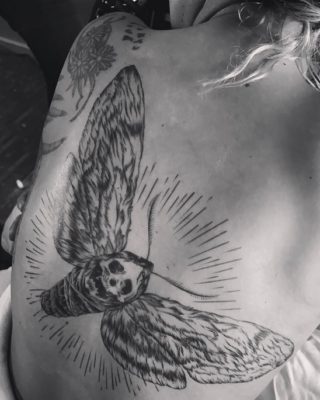 Of Course Lady Gaga’s Giant Moth Tattoo on Her Back Isn’t the Real Deal