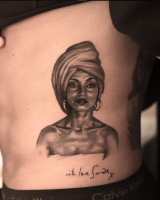 Drake at it Again With a New Portrait Tattoo of English Singer, Sade