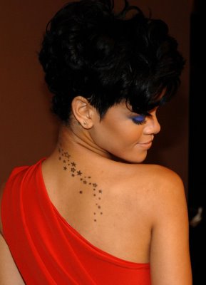 Rihanna’s Stars Tattoo Down Her Neck & Back