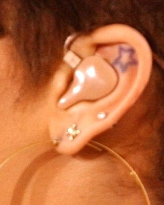 Rihanna’s Star Tattoo Inside Her Ear