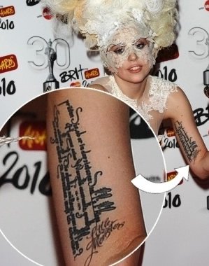 Lady Gaga’s Little Monsters Wrist Tattoo