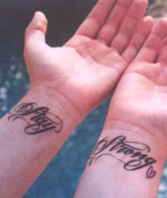 Demi Lovato’s Stay Strong Wrist Tattoos