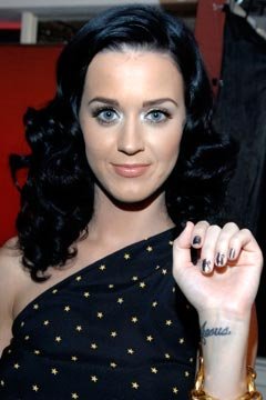 Katy Perry's Wrist “Jesus” Tattoo- PopStarTats