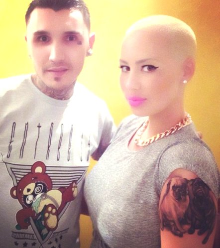 Amber Rose Debuts HUGE Arm Tattoo of Her 2 Dogs