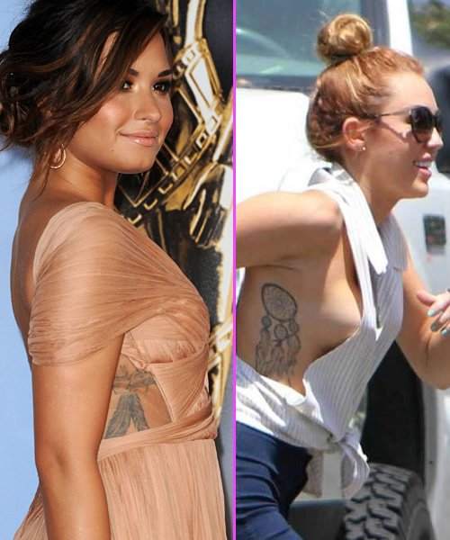 Tattoo Face-off: Miley Cyrus vs. Demi Lovato – Who’s Got the Better Tat?