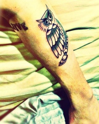 Justin Bieber’s Owl Tattoo on His Arm